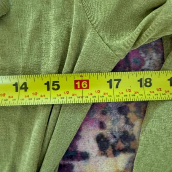 Fashion Nova Chartreuse Slinky Wrap Mini Dress Women’s Size Large NWT - Picture 4 of 5